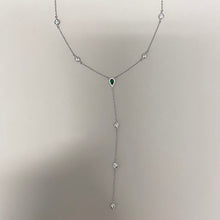 Emerald Cubic Zirconia Y Necklace