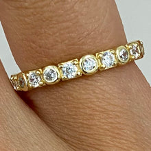 Round Bezel & Square Eternity Ring
