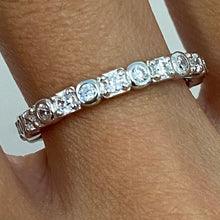 Round Bezel & Square Eternity Ring