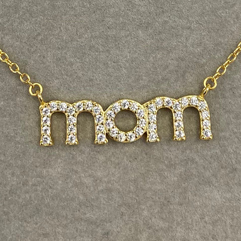Pave Mom Necklace