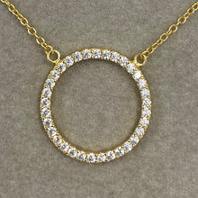 Large Pave O Ring Necklace