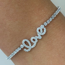 Love Script Tennis Bracelet