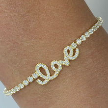 Love Script Tennis Bracelet