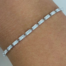 Rectangle Tennis Pull Stop Bracelet