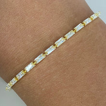 Rectangle Tennis Pull Stop Bracelet
