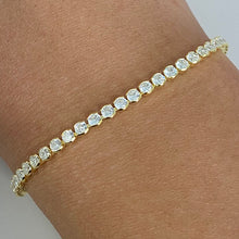 Cubic Zirconia Bubble Tennis Pull Stop Bracelet