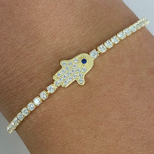 Pave Hamsa Tennis Bracelet