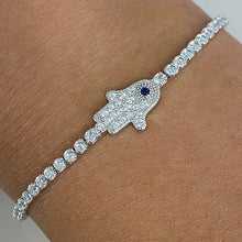 Pave Hamsa Tennis Bracelet