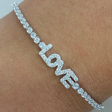 Pave Love Tennis Bracelet