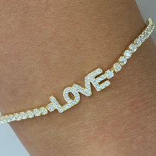 Pave Love Tennis Bracelet