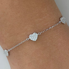 Triple Sparkle Heart Bracelet