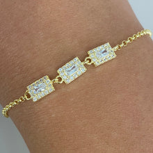 Rectangle Halo Bracelet
