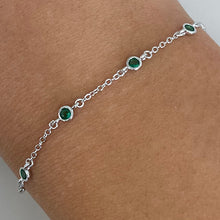 8 Cubic Zirconia Station Bracelet