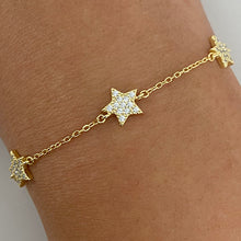 Pave 3 Star Bracelet
