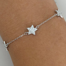 Pave 3 Star Bracelet