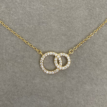 Pave Double Circle Necklace