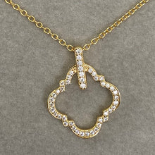 Pave Quatrefoil Necklace