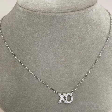 Pave XO Necklace