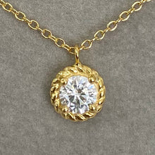 Cubic Zirconia Rope Halo Necklace