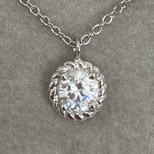 Cubic Zirconia Rope Halo Necklace