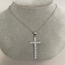 Long Cubic Zirconia Cross Necklace
