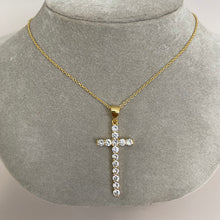 Long Cubic Zirconia Cross Necklace