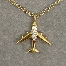 Airplane with Cubic Zirconia Necklace