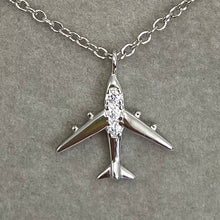 Airplane with Cubic Zirconia Necklace