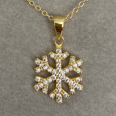 Pave Snowflake Necklace