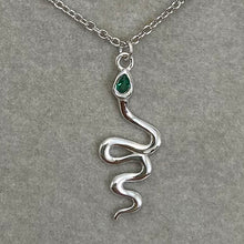 Snake with Cubic Zirconia Head Necklace