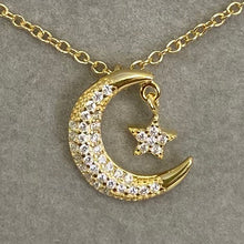 Pave Crescent Moon Necklace