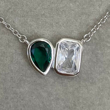 Teardrop & Emerald Cut Necklace