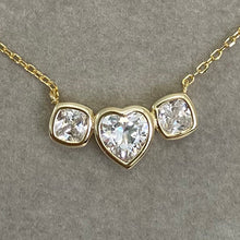 Heart & Square Cubic Zirconia Necklace