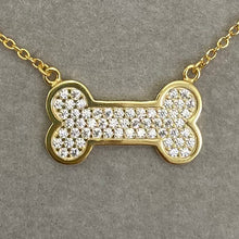 Pave Dog Bone Necklace