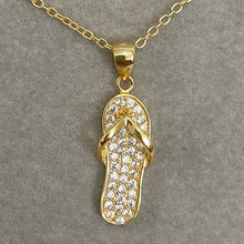 Pave Flip Flop Necklace