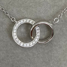 Pave Intertwined Circles Necklace