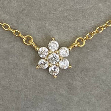 Mini Cubic Zirconia Flower Necklace