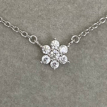 Mini Cubic Zirconia Flower Necklace