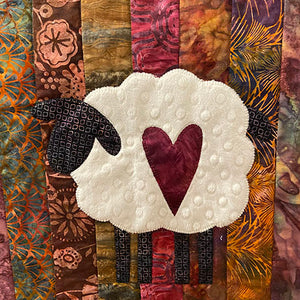 Sheep with Heart Wall Hanging