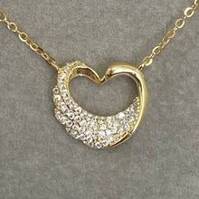 Pave Dolphin Heart Necklace