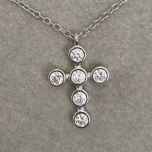 Bezel Cubic Zirconia Cross Necklace