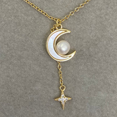 Moon with Pearl Necklace