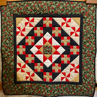 Pinwheels & Holly Quilt Wall Hanging