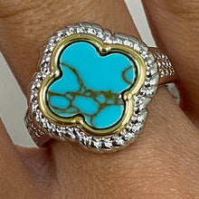 Brass Clover with Gold Halo Ring