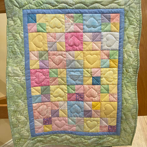 4-Patch Hearts Quilt Wall Hanging