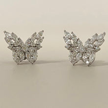 Marquise Cubic Zirconia Butterfly Stud Earrings