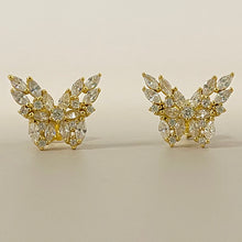 Marquise Cubic Zirconia Butterfly Stud Earrings