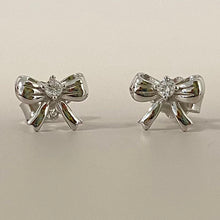 Bow with Cubic Zirconia Stud Earrings