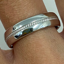 Miligrain Center Wedding Band Ring