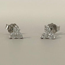 3-Stone Tiny Stud Earrings